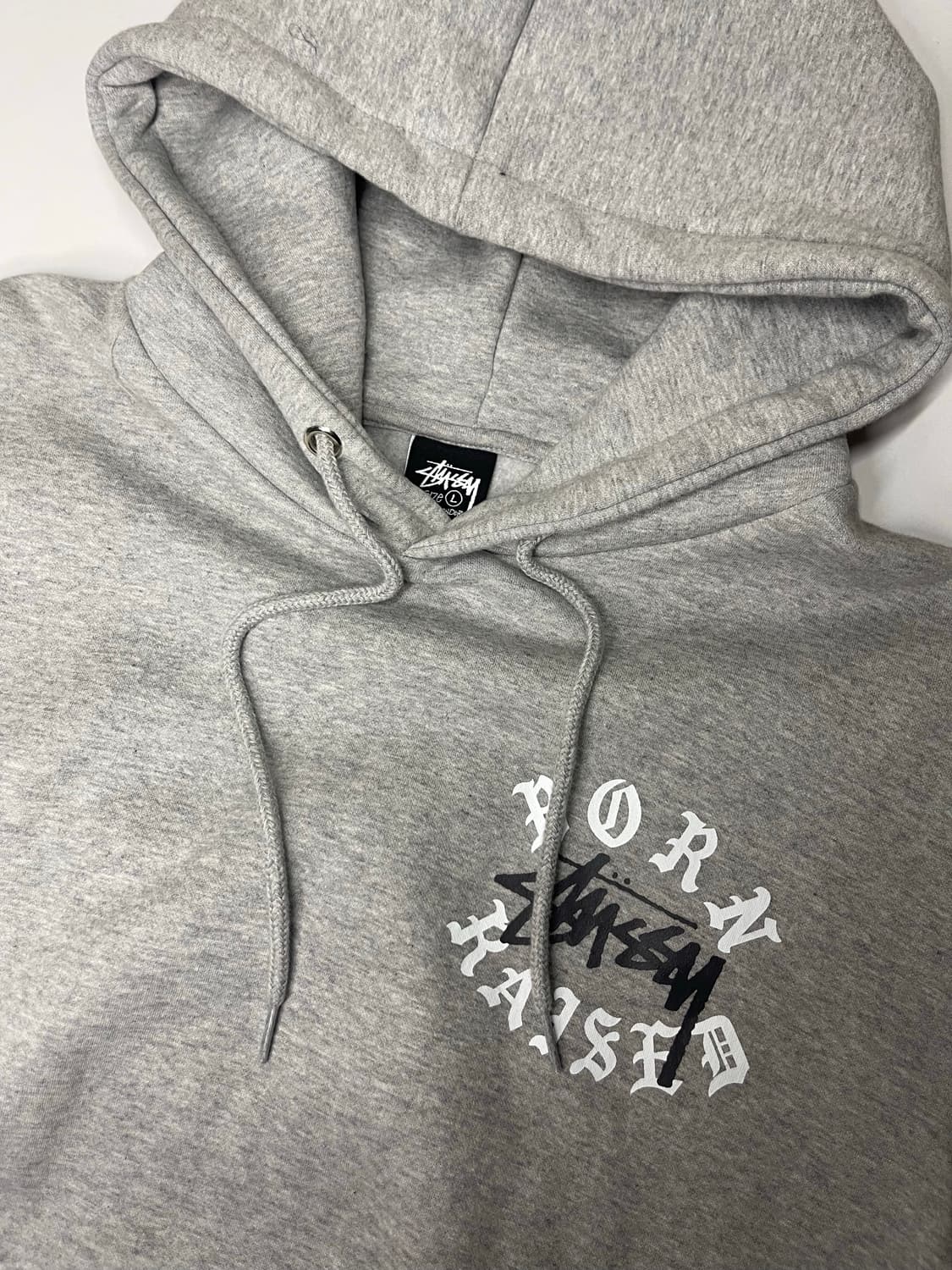 스투시 Born Raised 후드티 L 회색 상품이미지3