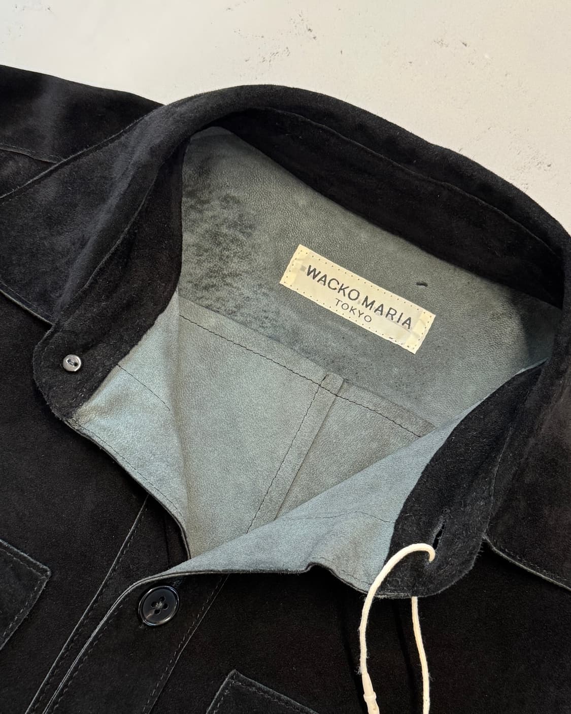 와코마리아 고트스킨 스웨이드 셔츠 상품이미지4