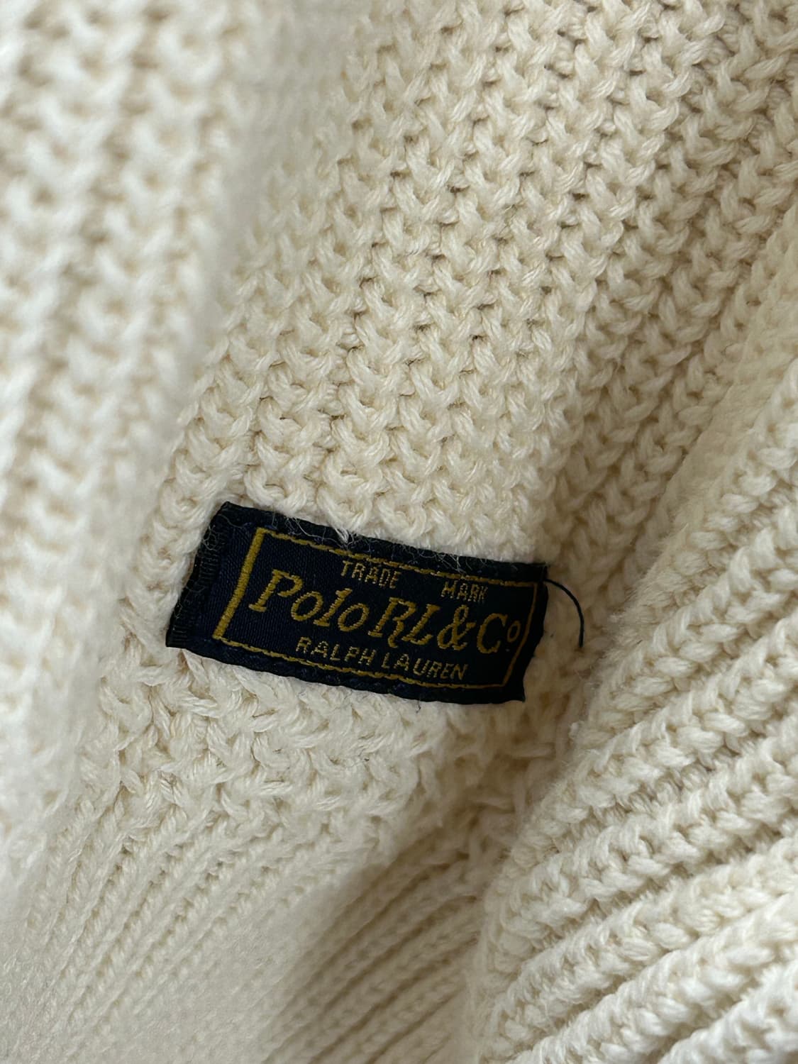 90s 폴로 랄프로렌 숄카라 코튼 니트 상품이미지2