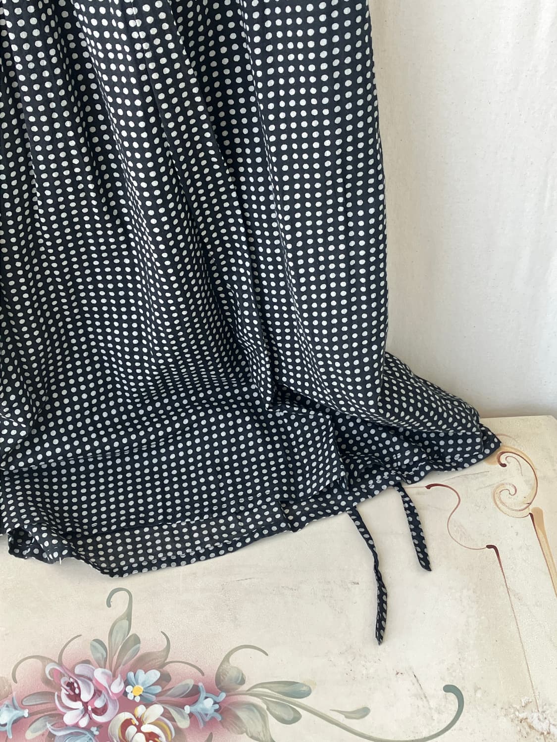 black dot shirring ribbon dress 상품이미지9