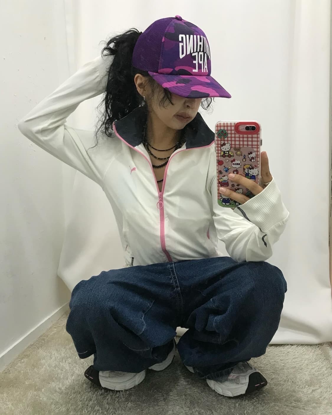 Bape Purple Camouflage Mesh Cap 상품이미지2