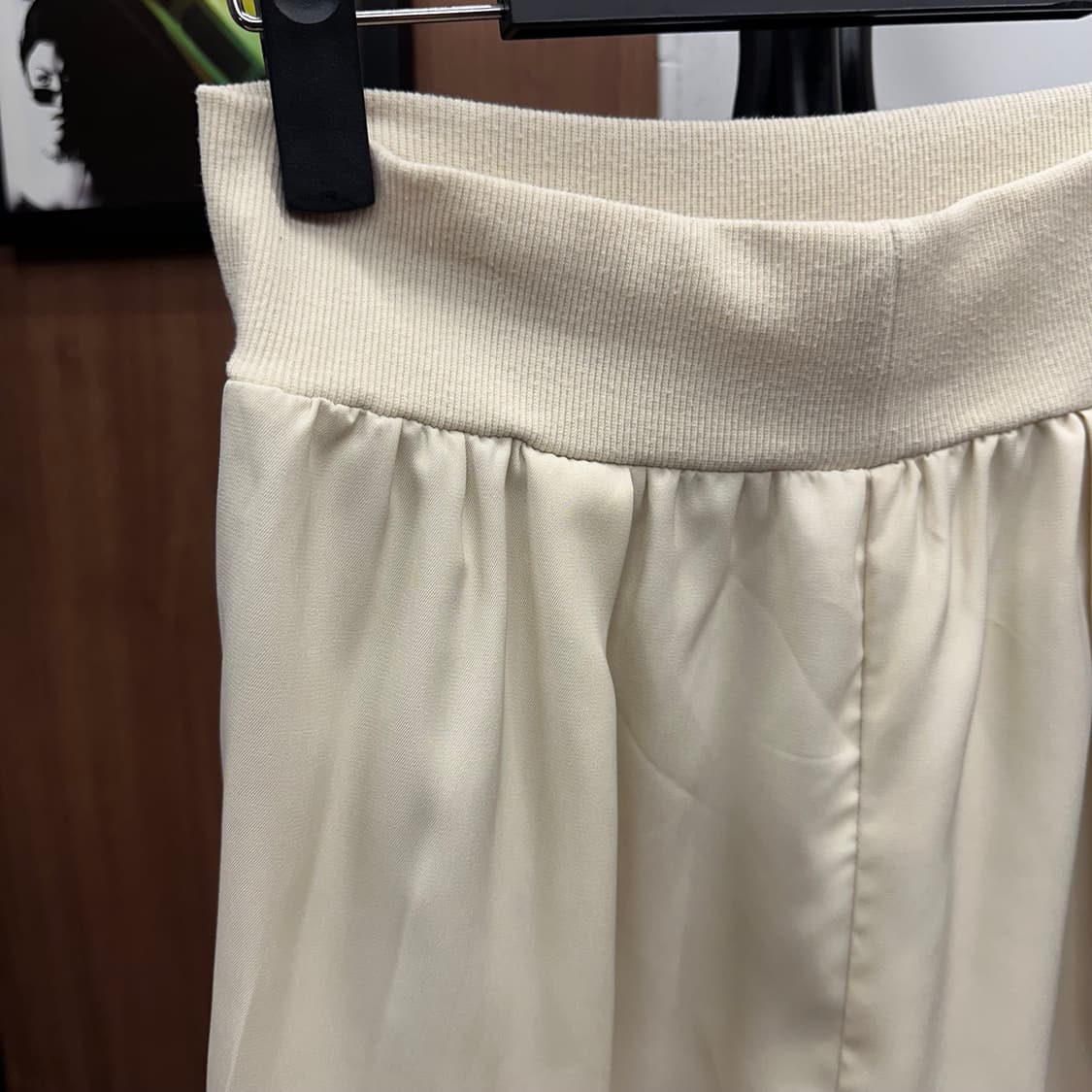Lettering Beige Button Detail Layered Sk 상품이미지5