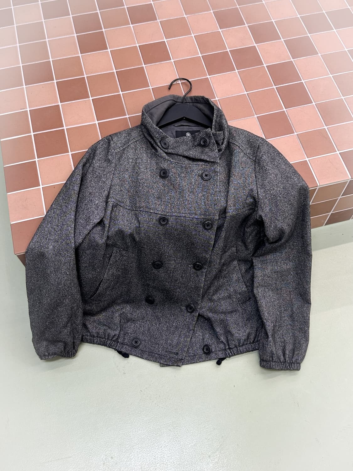 charcoal cowl neck jacket 상품이미지5