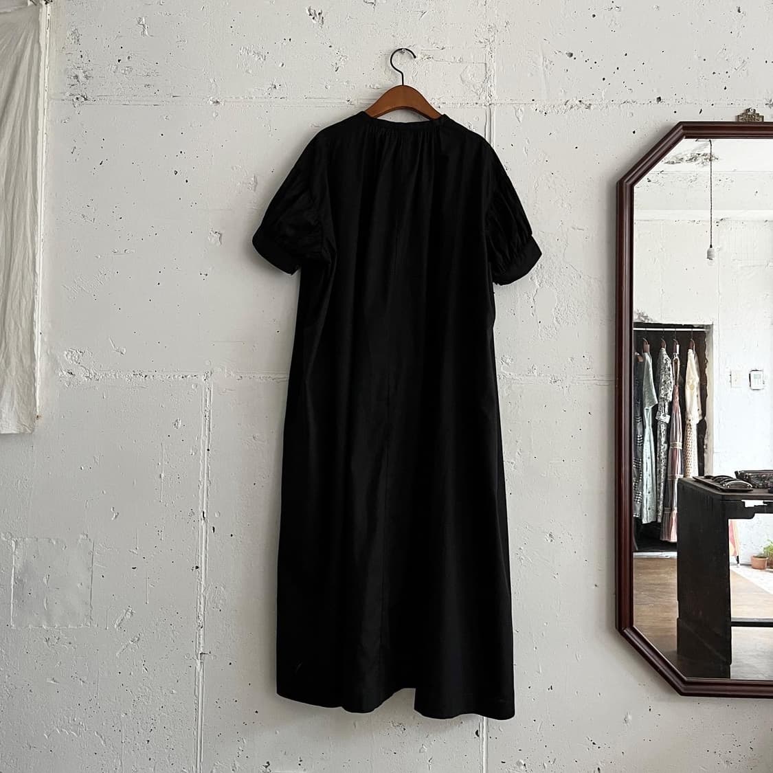 블랙 코튼 원피스 상품이미지7