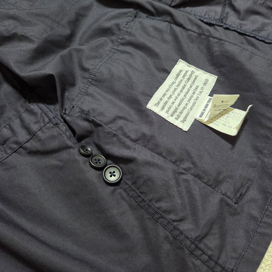 엔지니어드 가먼츠 BDU자켓 네이비 M사이즈 하이카운트 트윌원단 상품이미지8