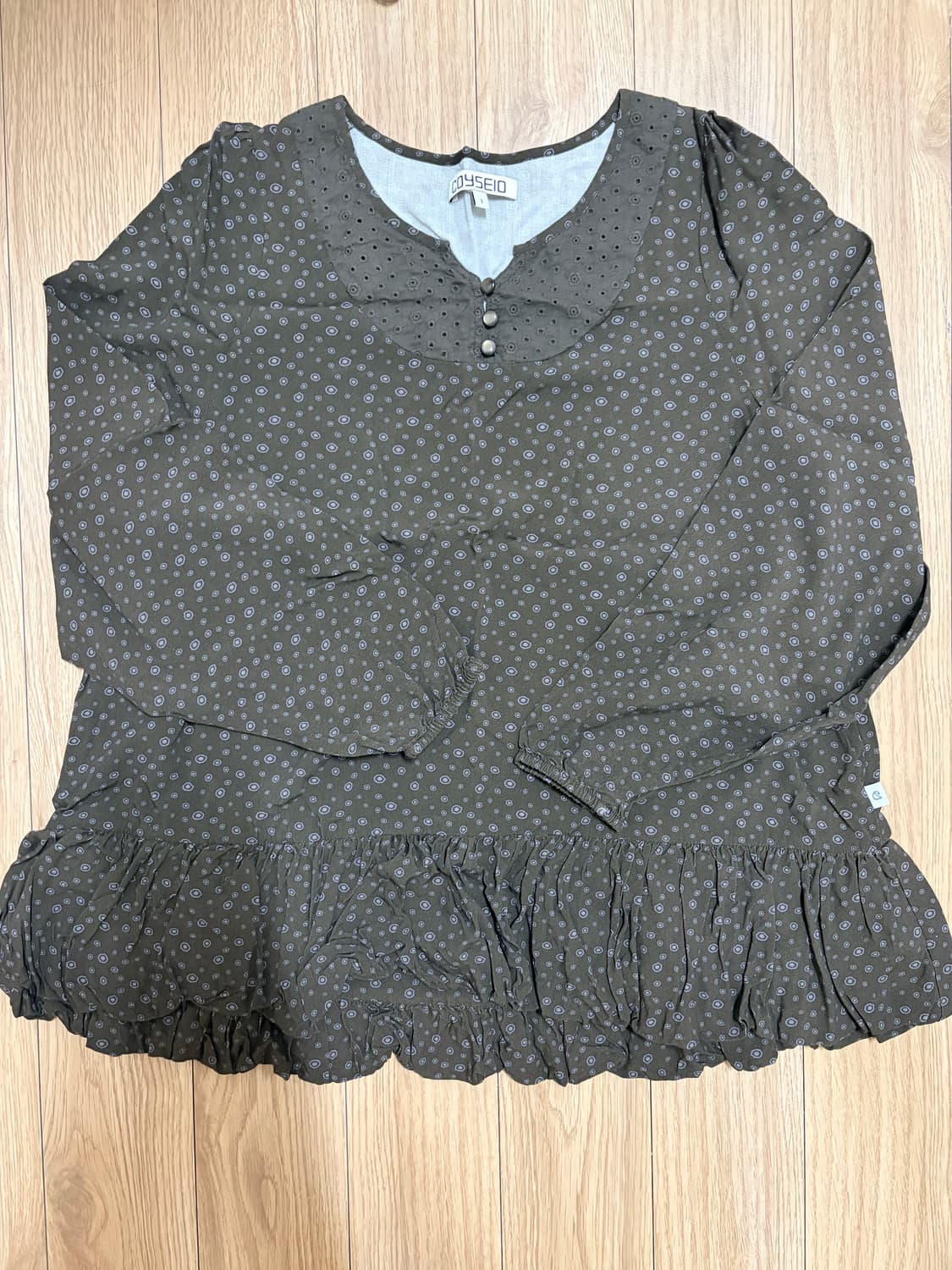 코이세이오 두두 퍼프 블라우스 브라운  사이즈 1 상품이미지2