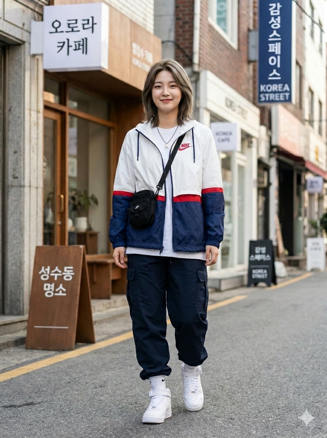 나이키 컬러블록 후드 바람막이 자켓 상품이미지1