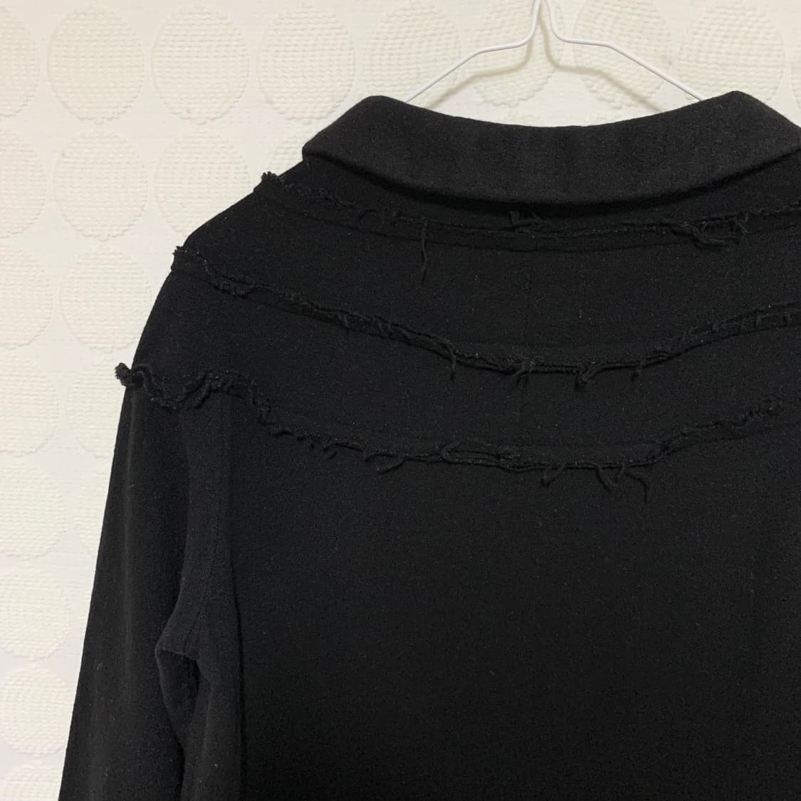 꼼데가르송 블랙 울 리본 디테일 8부 소매 탑 상품이미지8