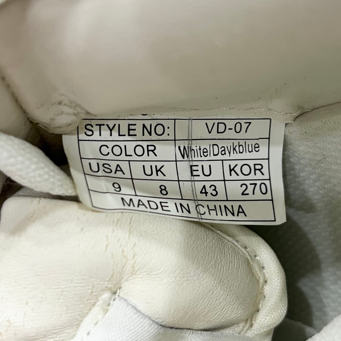 본더치 화이트 네이비 스니커즈 신발 270 상품이미지6