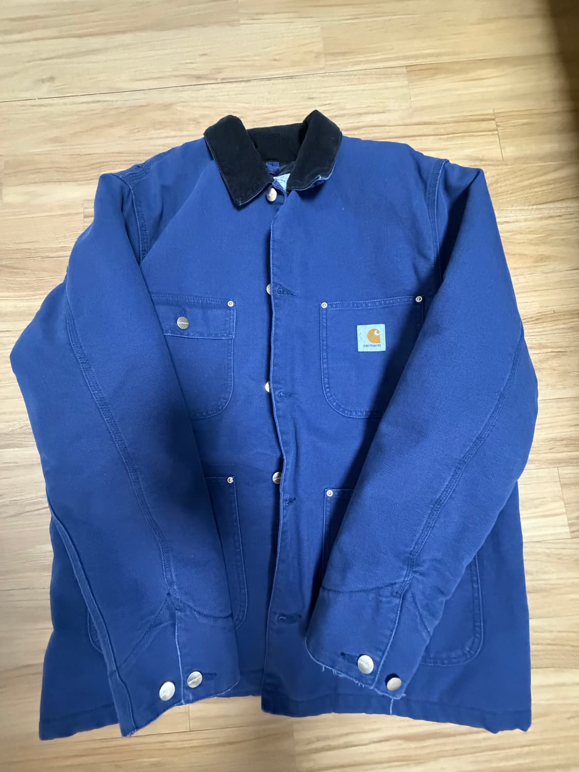 칼하트 WIP OG 초어 코트 블루 블랙 에이지드 캔버스 - 윈터 상품이미지1