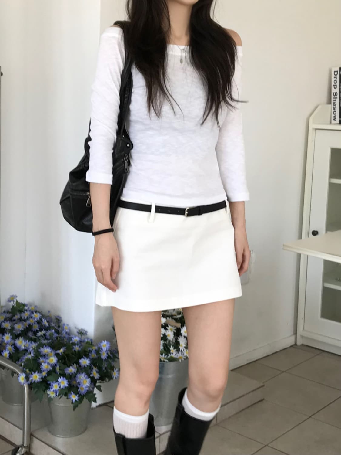 White 7부 티셔츠 상품이미지1