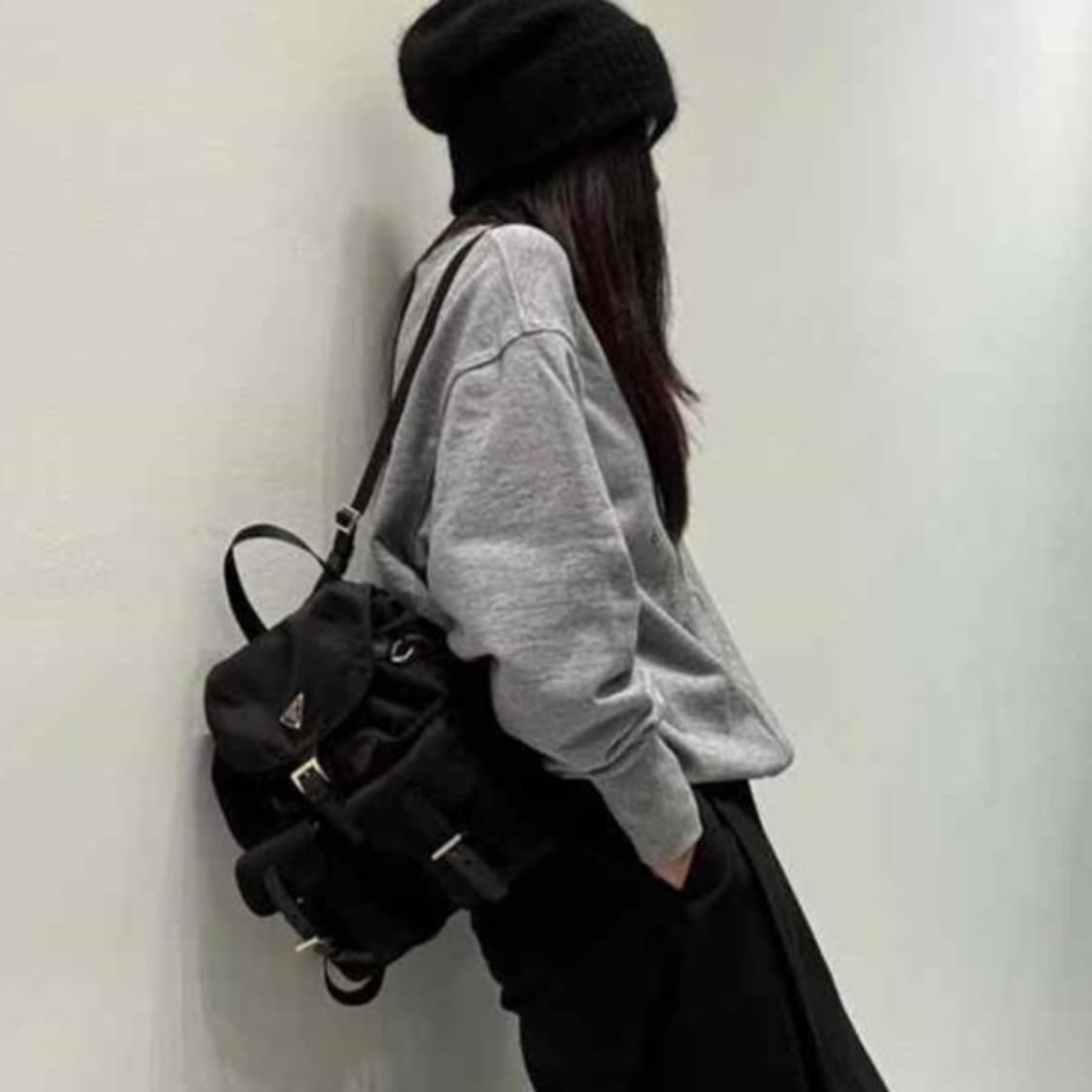[정품 PRADA] 프라다 투포켓 나일론 빈티지백팩 스몰 상품이미지10