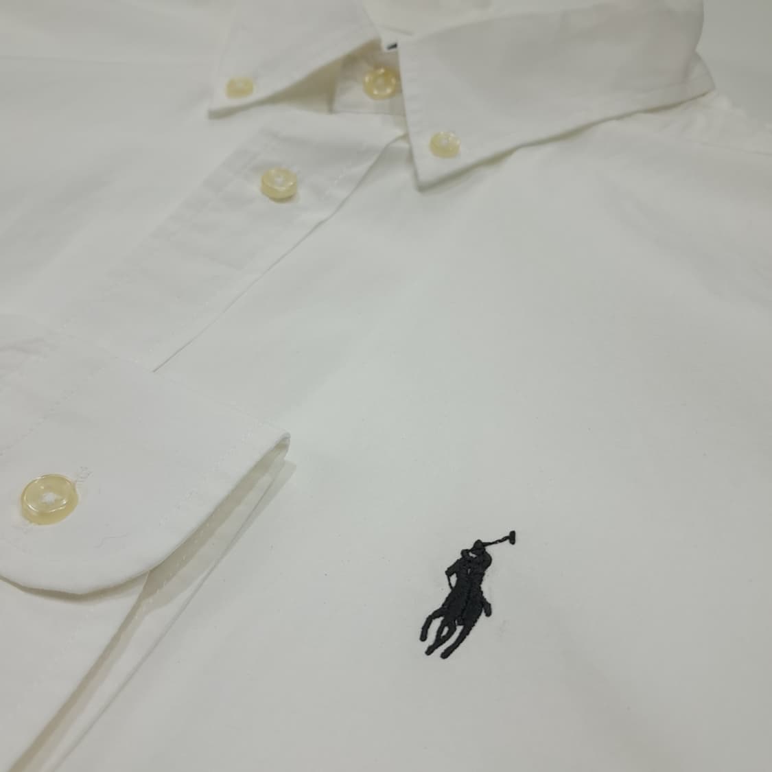 CL766 2XL 폴로 스리랑카판 슬림핏 버튼다운 화이트 셔츠 남방 상품이미지4