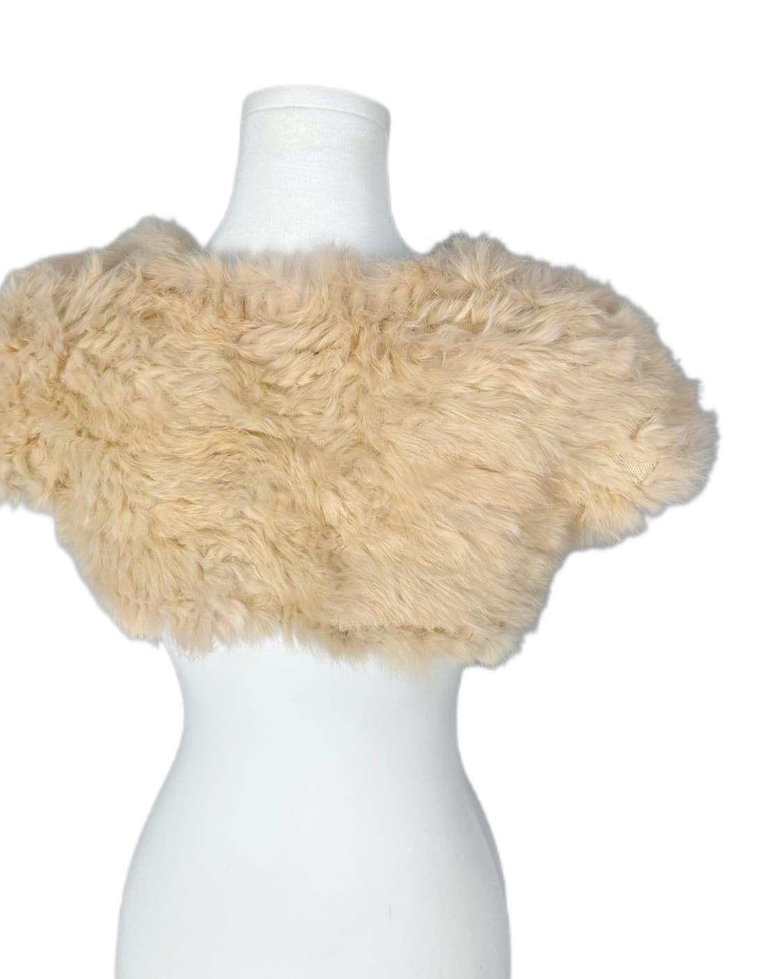 beige rabbit fur bolero 상품이미지5