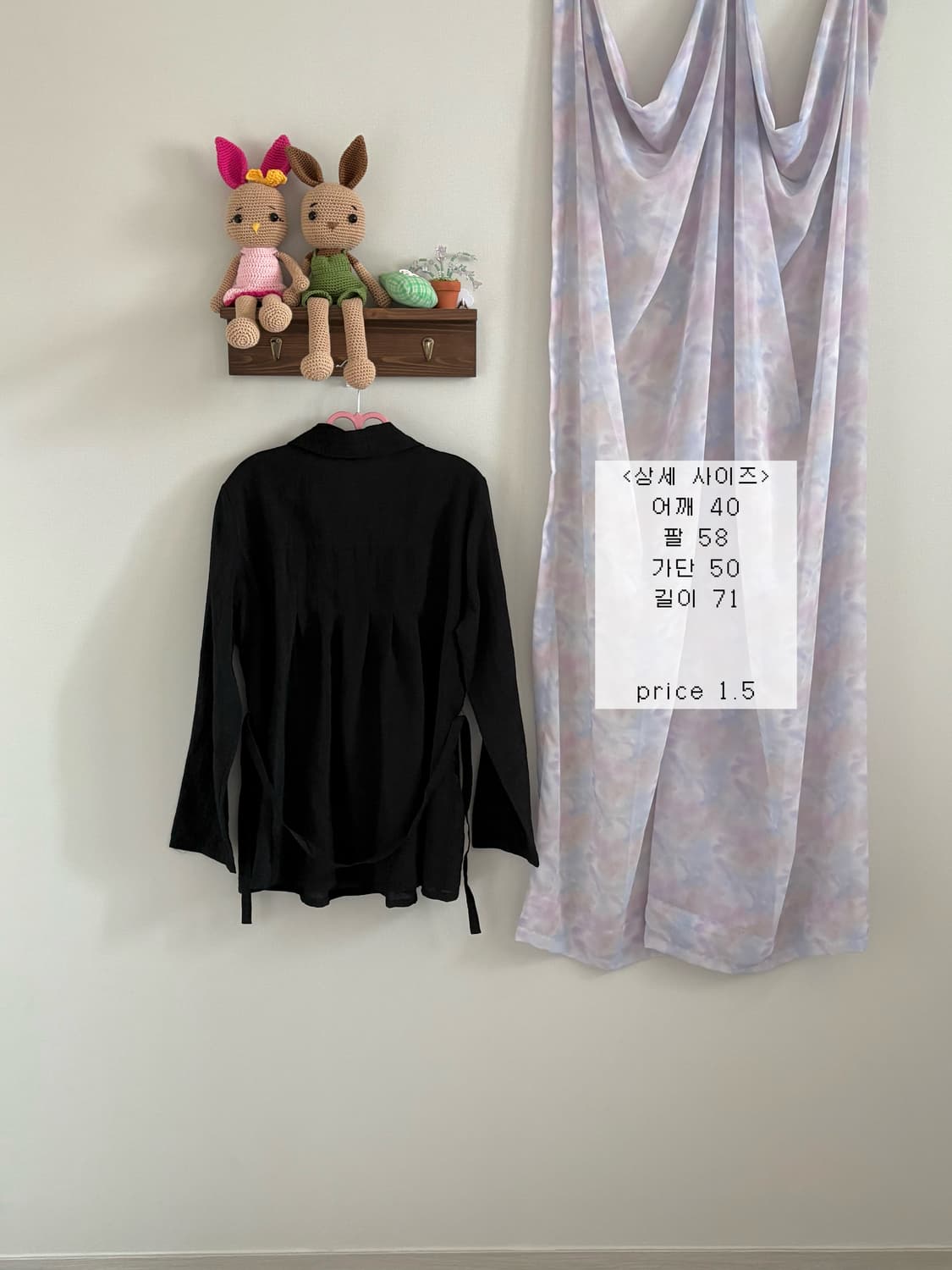 블랙 블라우스 상품이미지3