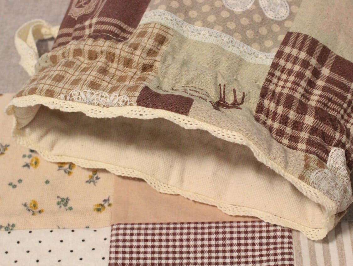 핸드메이드 패치워크 무늬 레이스 스트링 파우치 상품이미지9