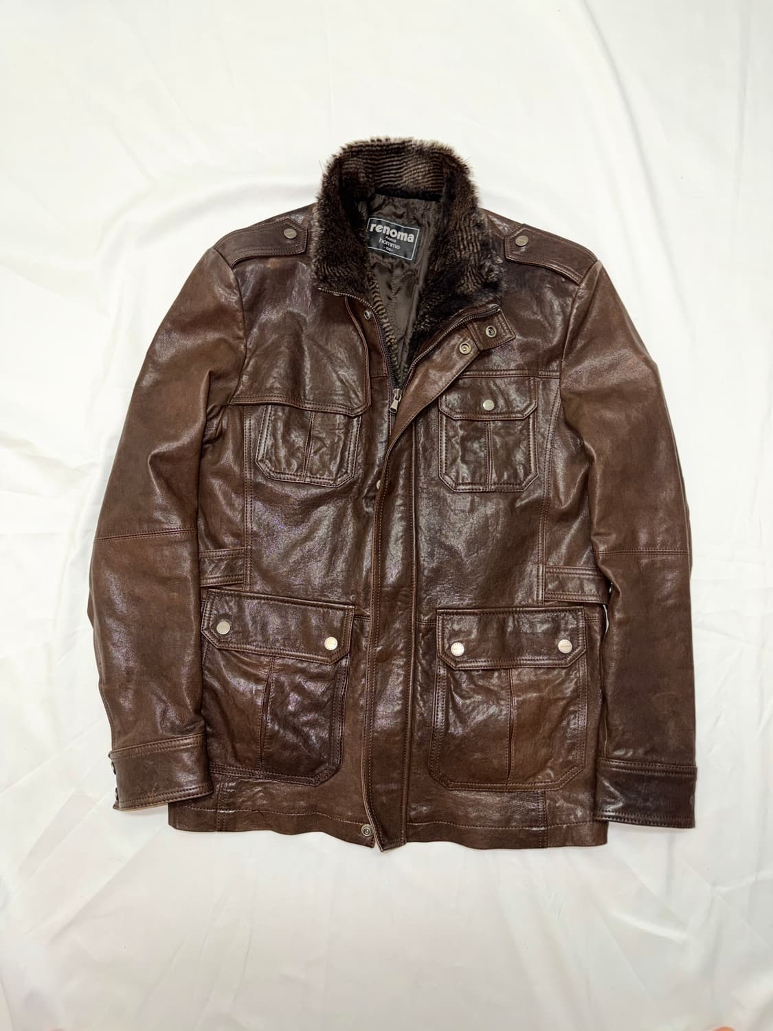 레더 사파리 자켓 상품이미지4