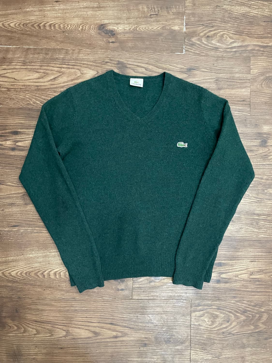 라코스테 여성 브이넥 니트 그린 초록 우먼스 상품이미지3