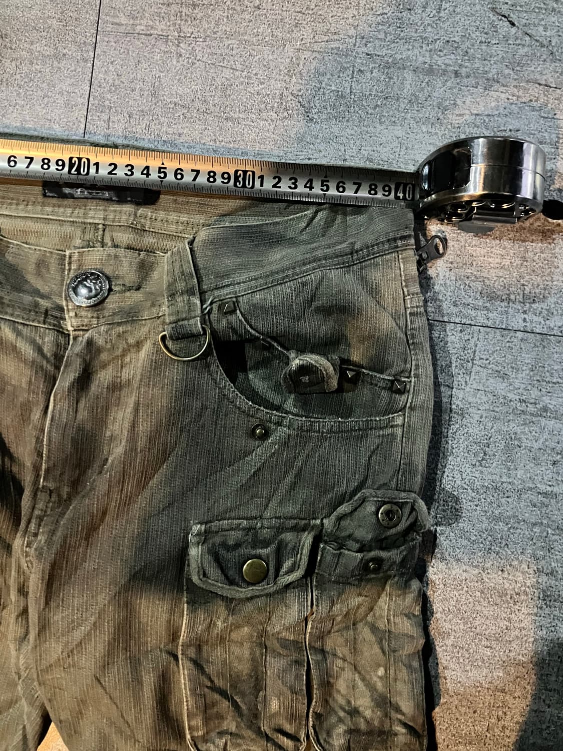 일본판 Xfrm y2k 보헤미안펑크 긱시크 웨스턴 워시드 카고팬츠 상품이미지3