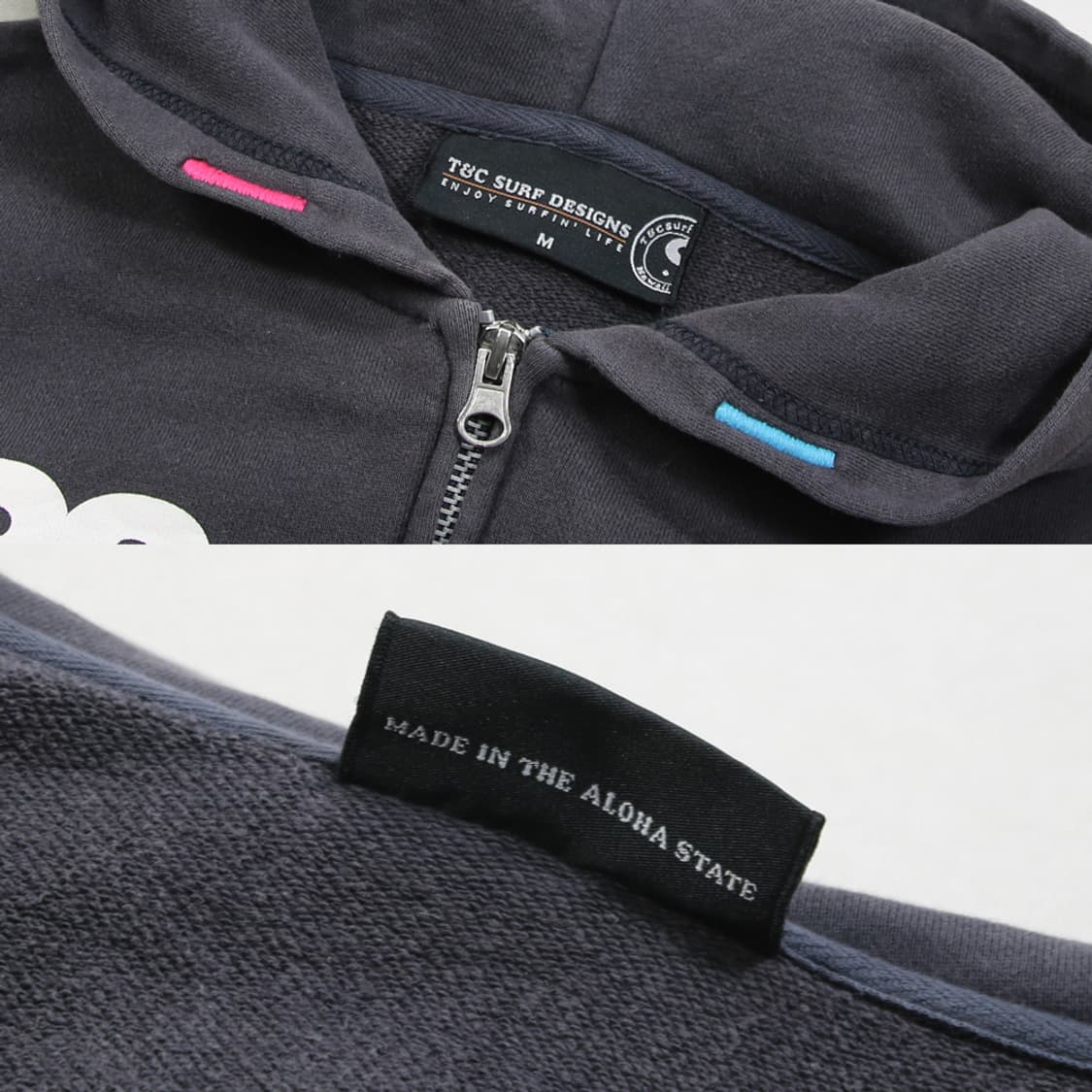 (착용컷) T&C SURF DESIGNS 프린팅 후드 집업 (남성용 M) 상품이미지5