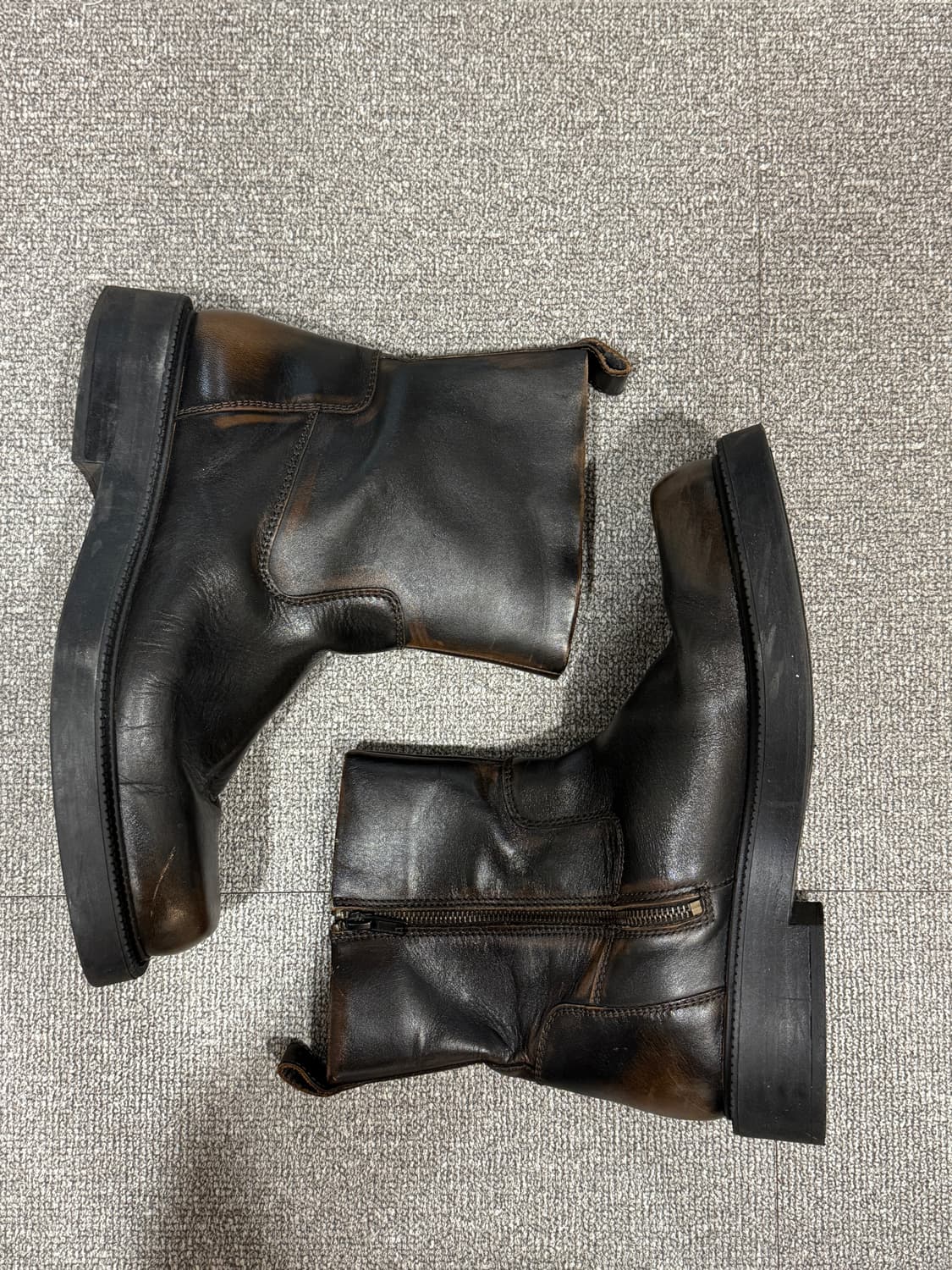 자라 스퀘어토 워싱 웨스턴 부츠 44 상품이미지3