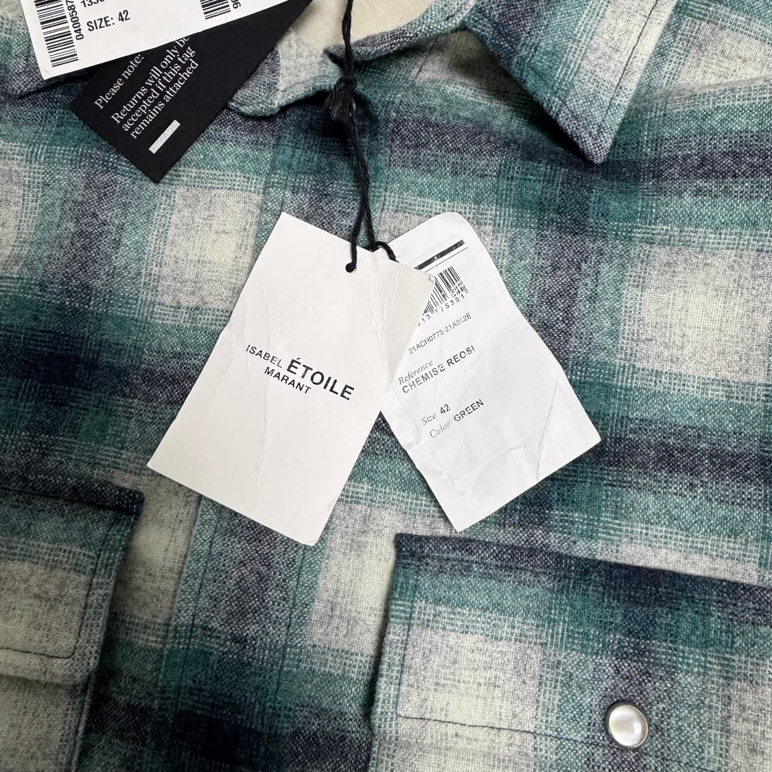 (W)이자벨마랑 에뚜왈 체크 셔츠 42 상품이미지3