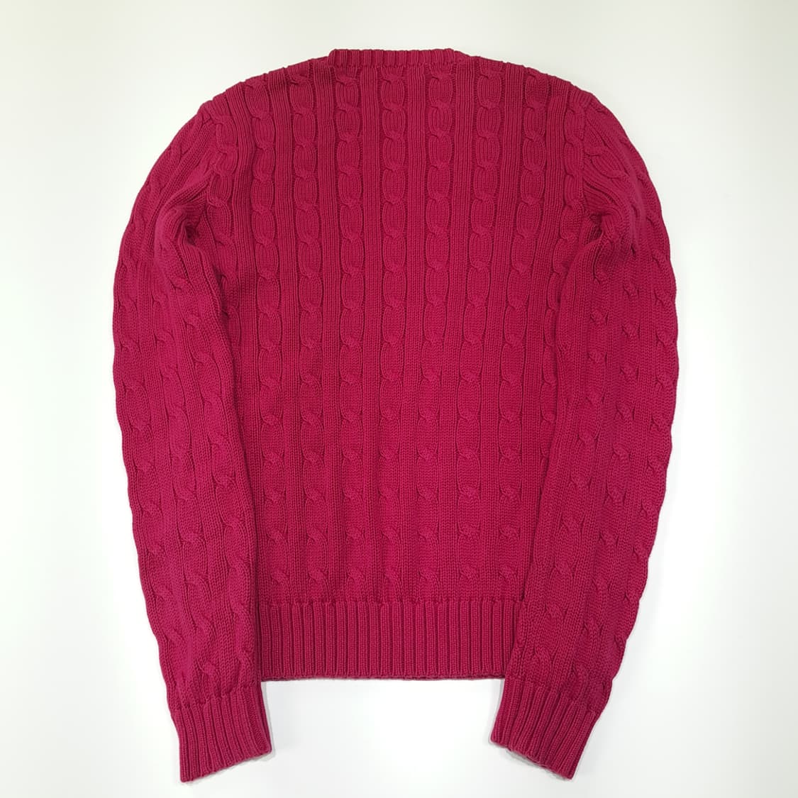 CL412 S 폴로 90s 코튼 케이블 마젠타 니트 스웨터 상품이미지6