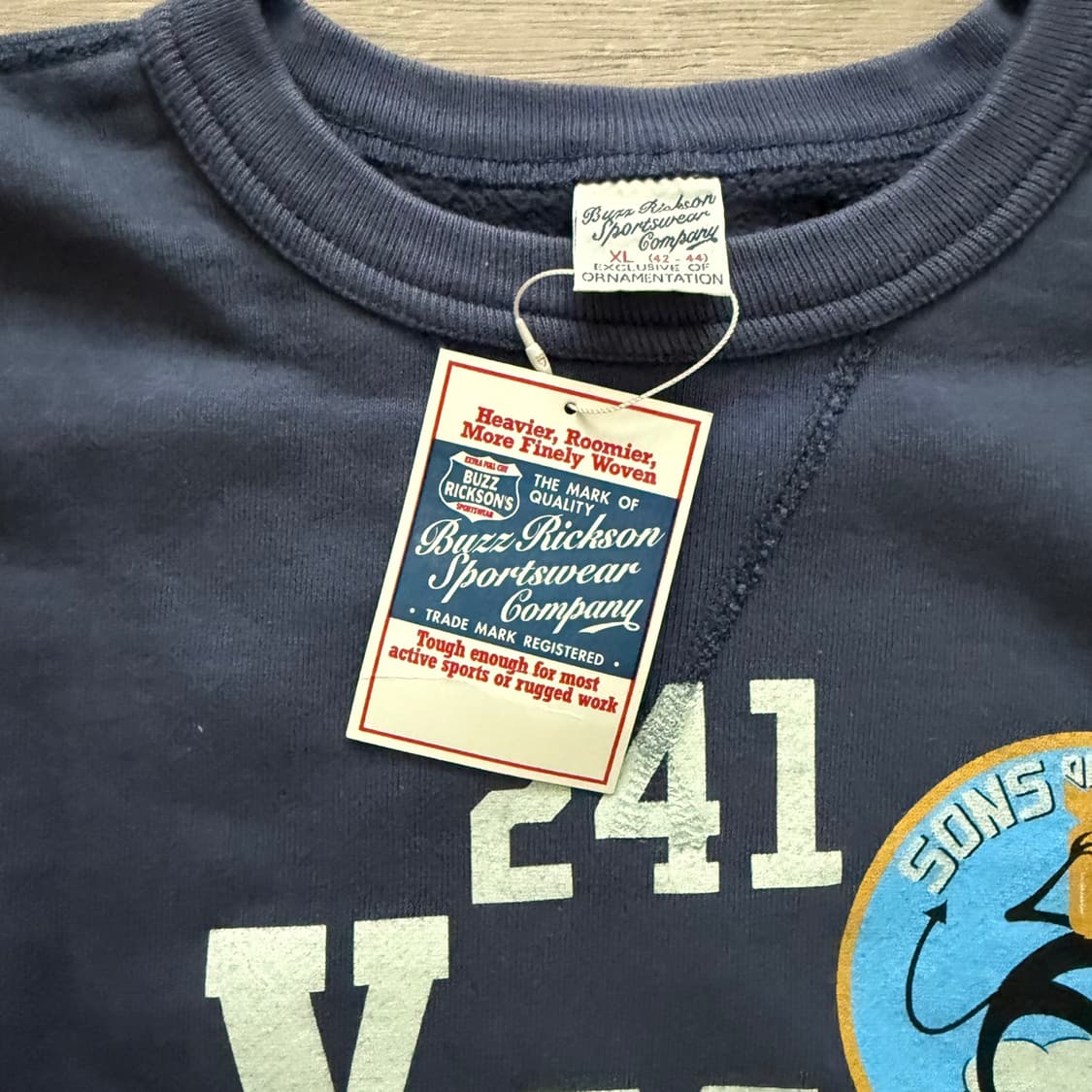 버즈릭슨 XL 네이비 스웻 셔츠 맨투맨 크루넥 SONS OF SATAN 상품이미지3