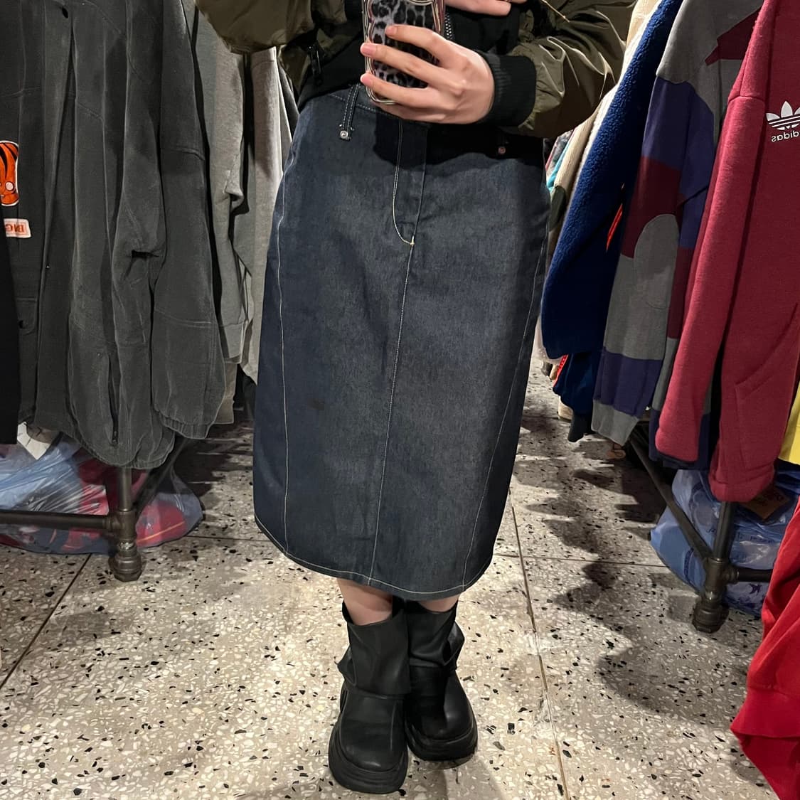 Levi's 리바이스 미디 데님 스커트  상품이미지3