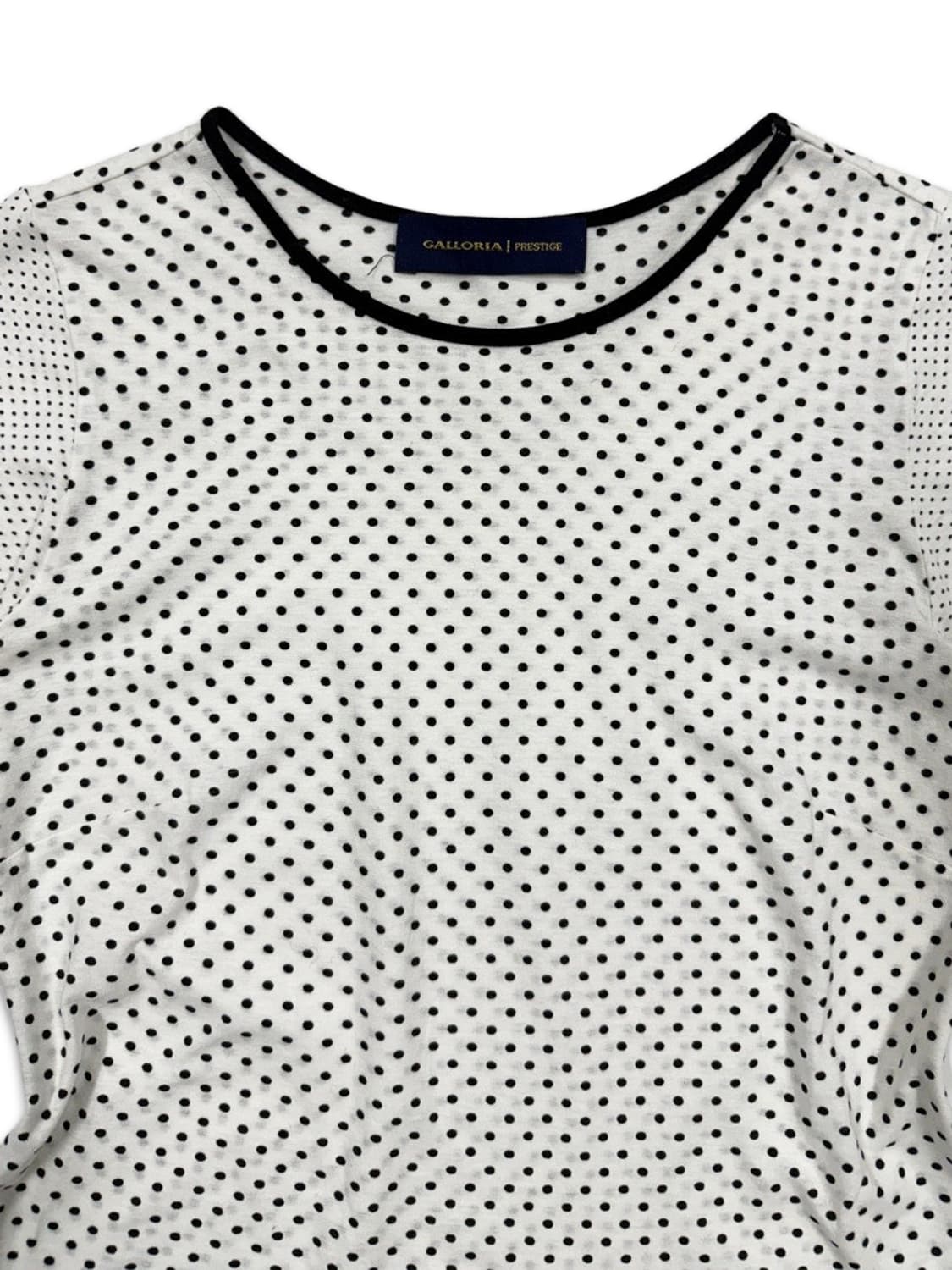 빈티지 화이트 블랙 도트 반팔티 상품이미지3
