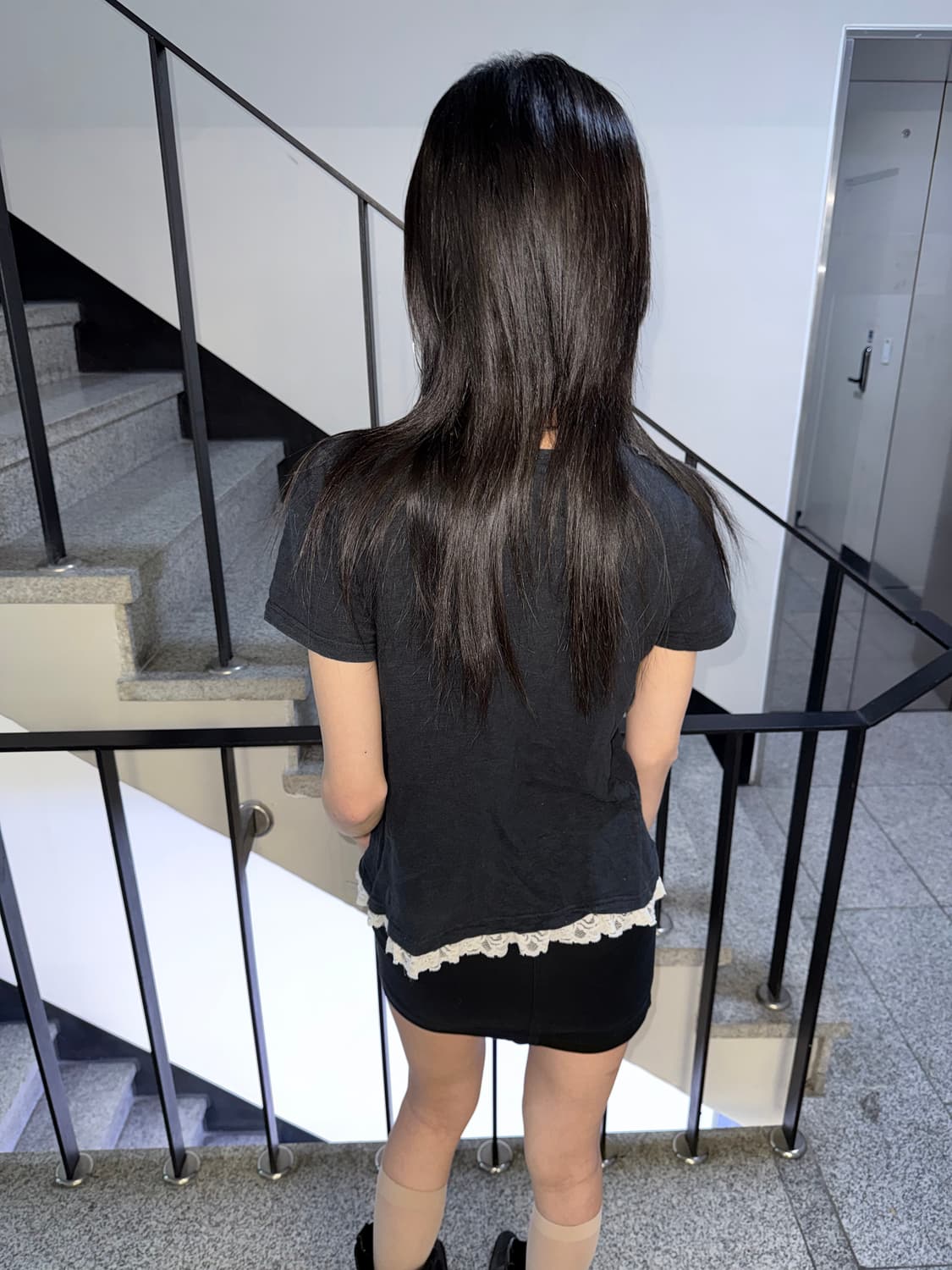 lace trim layered top 상품이미지3