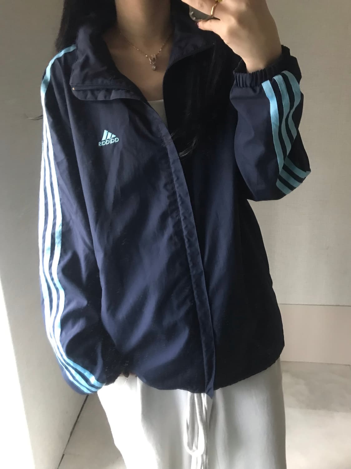 아디다스 네이비 연하늘 00s 바람막이 상품이미지2