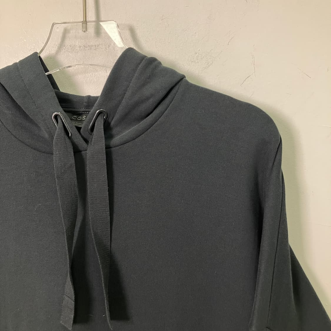 코스 블랙 크롭 코튼 스쿠바 후드티 S 상품이미지4