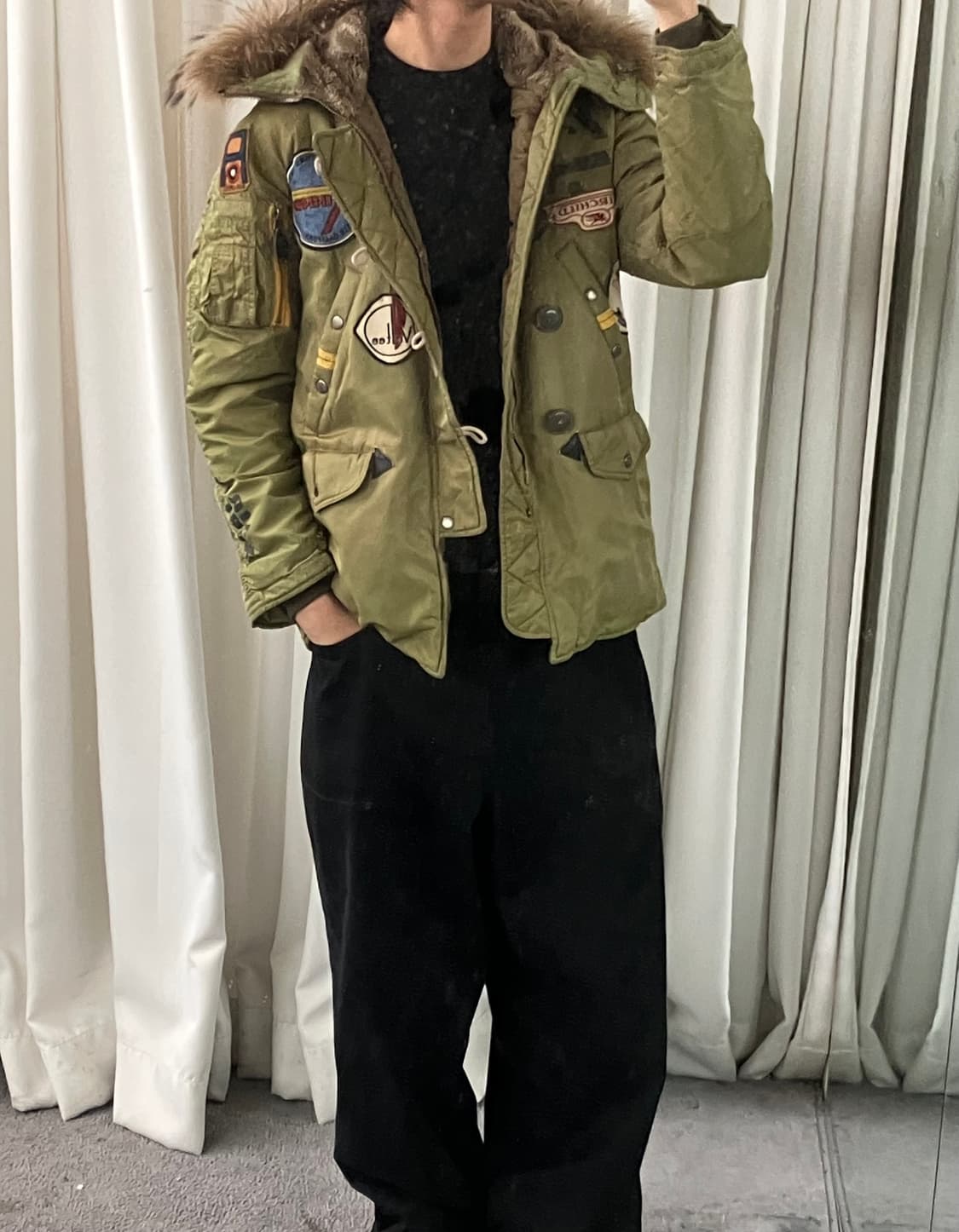 Avirex 아비렉스 한정판 N-3B 스노클 야상 점퍼 M 상품이미지8