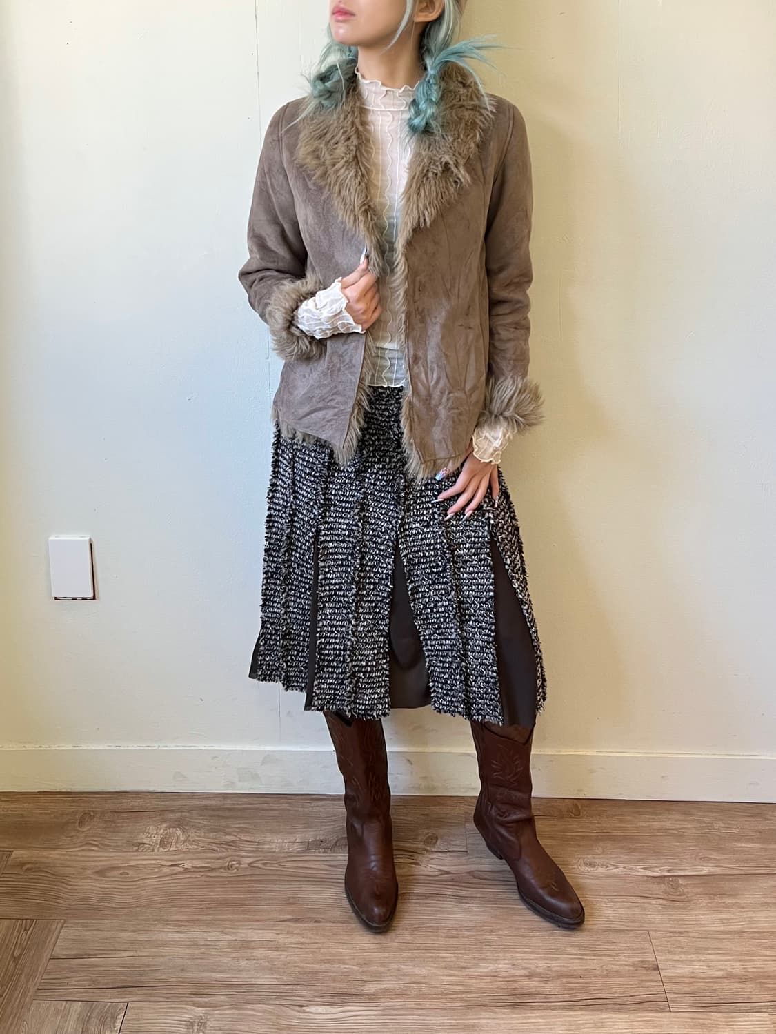 CECIL Mc BEE 코코아 퍼 자켓 상품이미지7