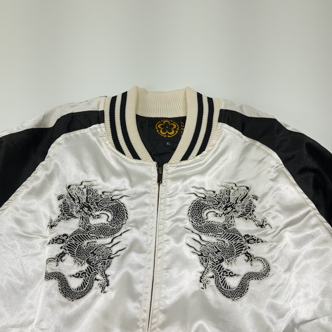 CL800 [새상품] XL 로그 00s 새틴 백룡 스카잔 자켓 점퍼 상품이미지2