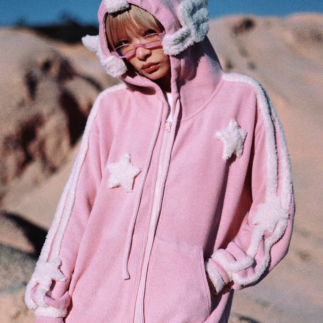 씨피어스 CFIERCE 핑크 엔젤 후디 상품이미지1