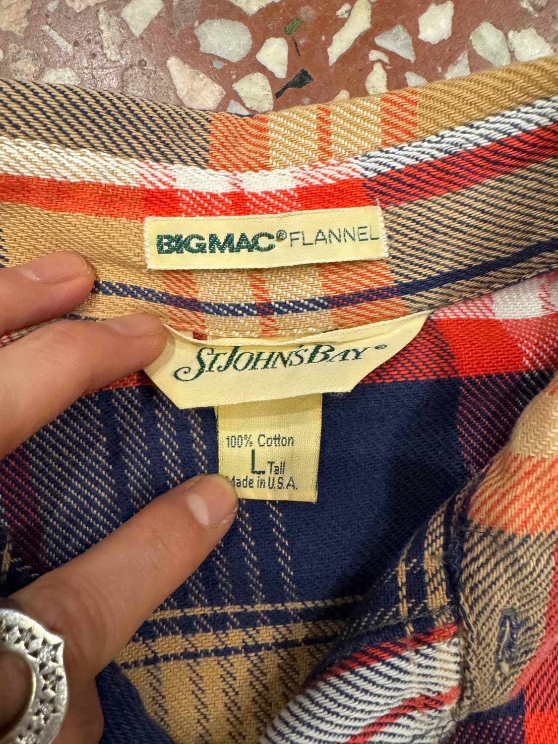 80s Big Mac 코튼 플란넬 셔츠 (L) 상품이미지5