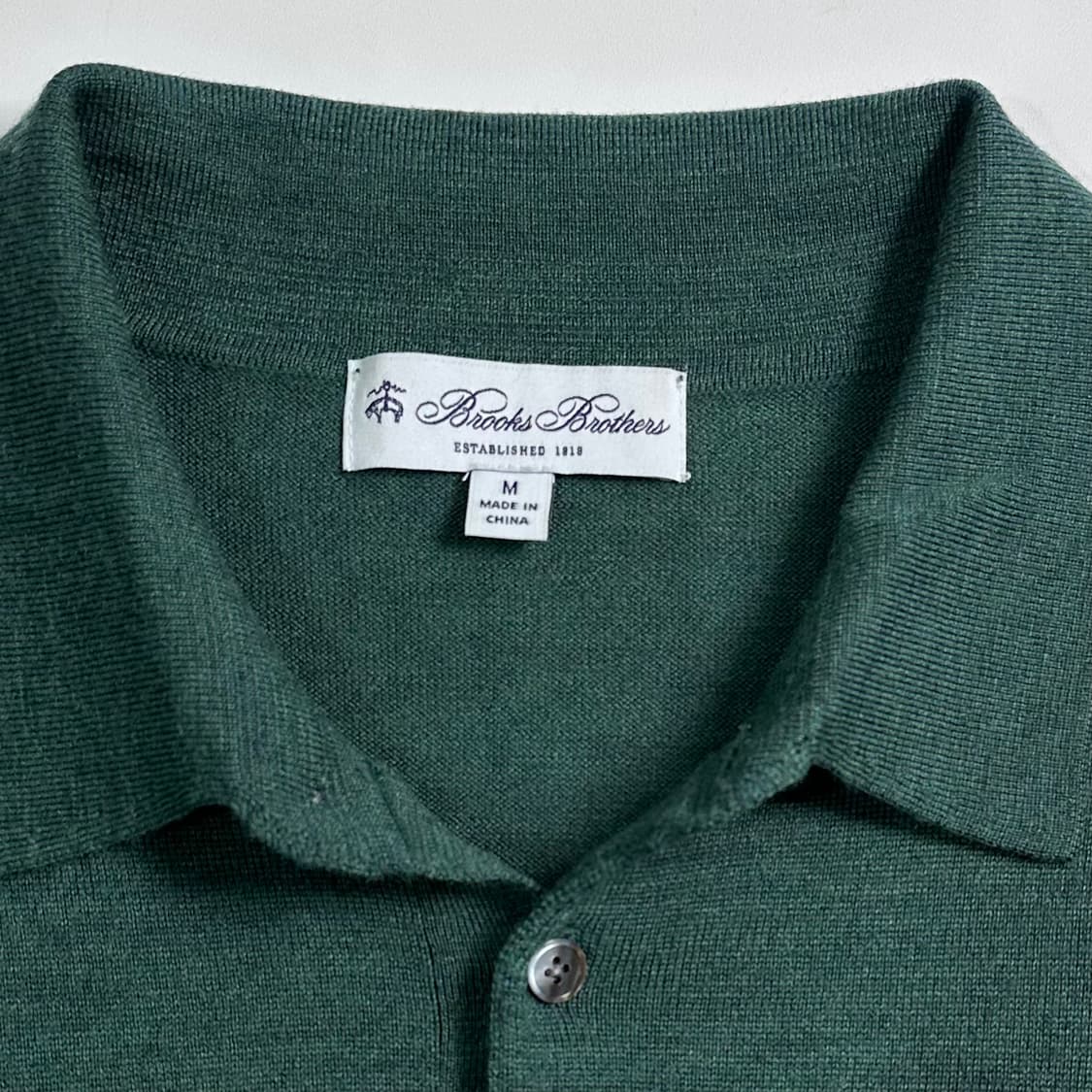 브룩스 브라더스 울 그린 카라 니트 상품이미지4