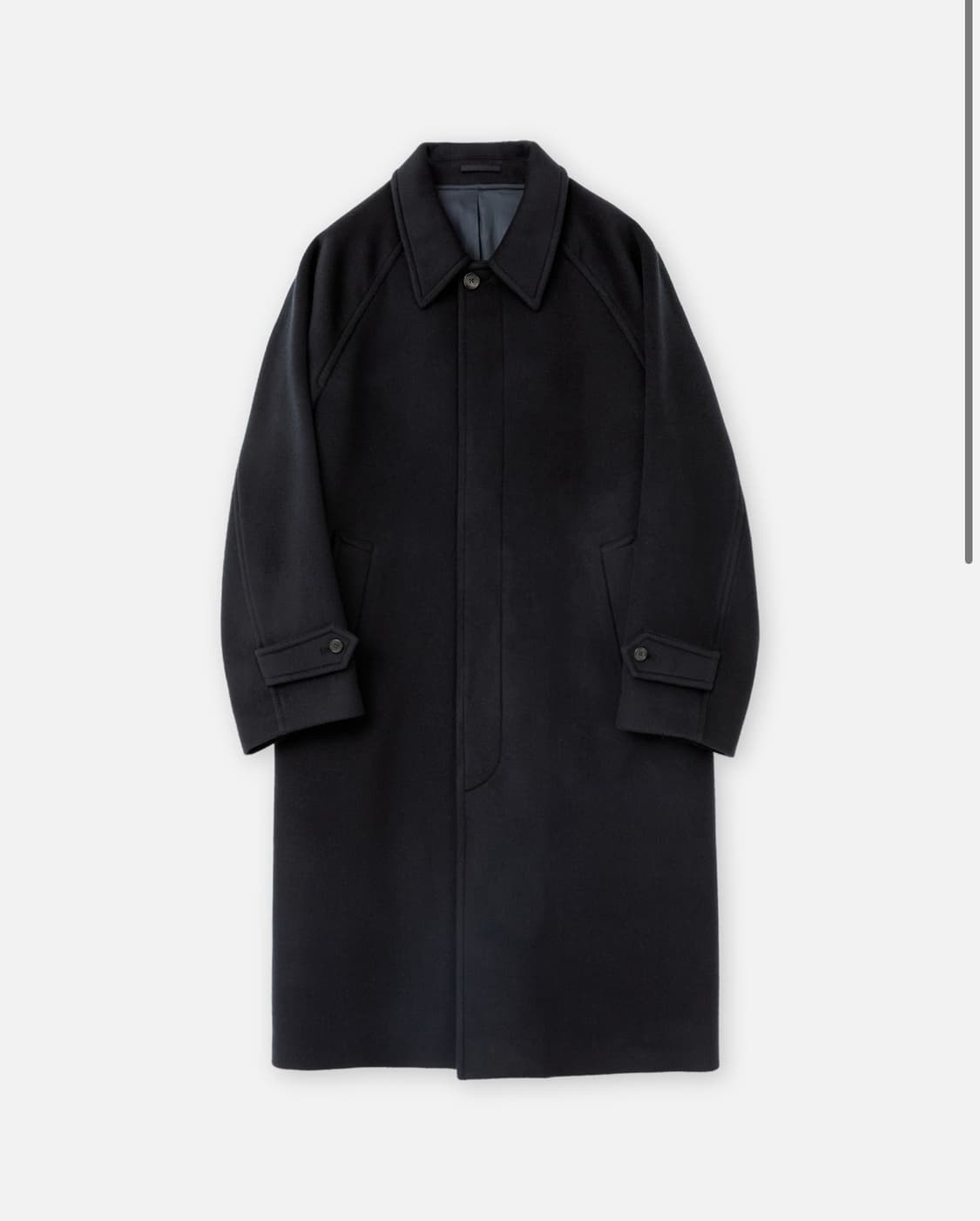 [3,구매] 브라운야드 25,24fw 발마칸 코트 다크네이비 상품이미지1