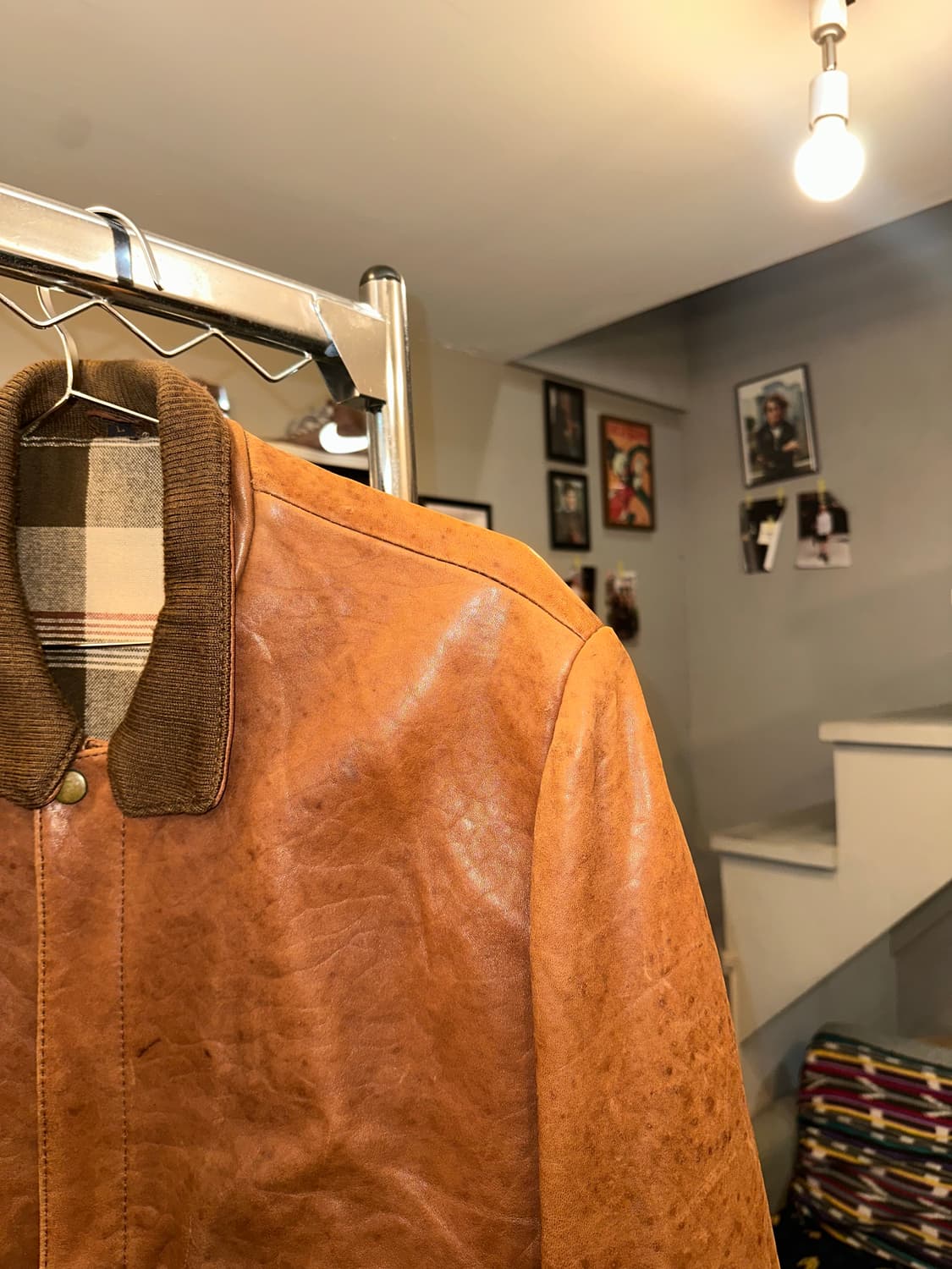 80-90’s London Fog real leather aged jac 상품이미지4