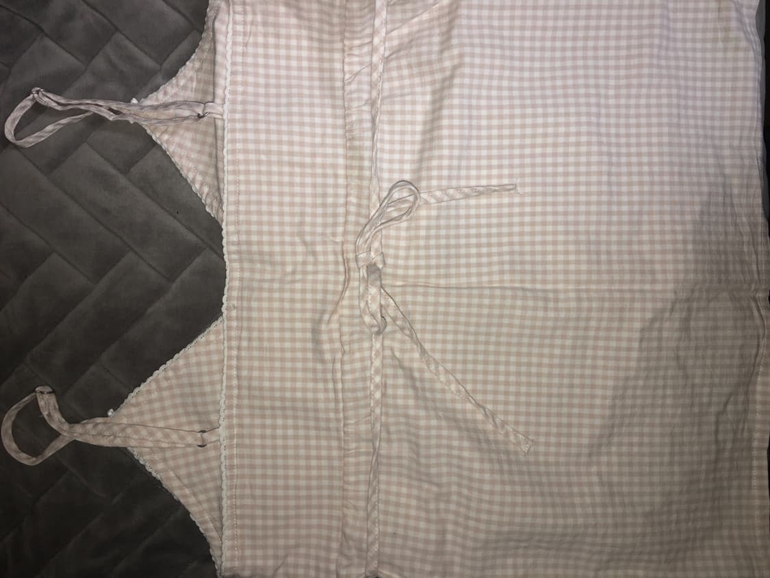 브랜디멜빌 핑크 체크 나시 블라우스 탑 상품이미지3