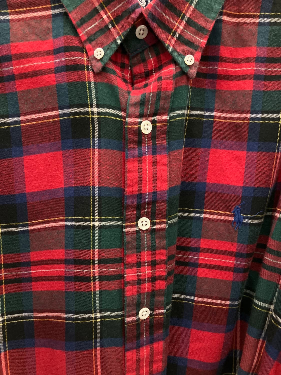 폴로 랄프로렌 레드 타탄 체크 셔츠 90 상품이미지8