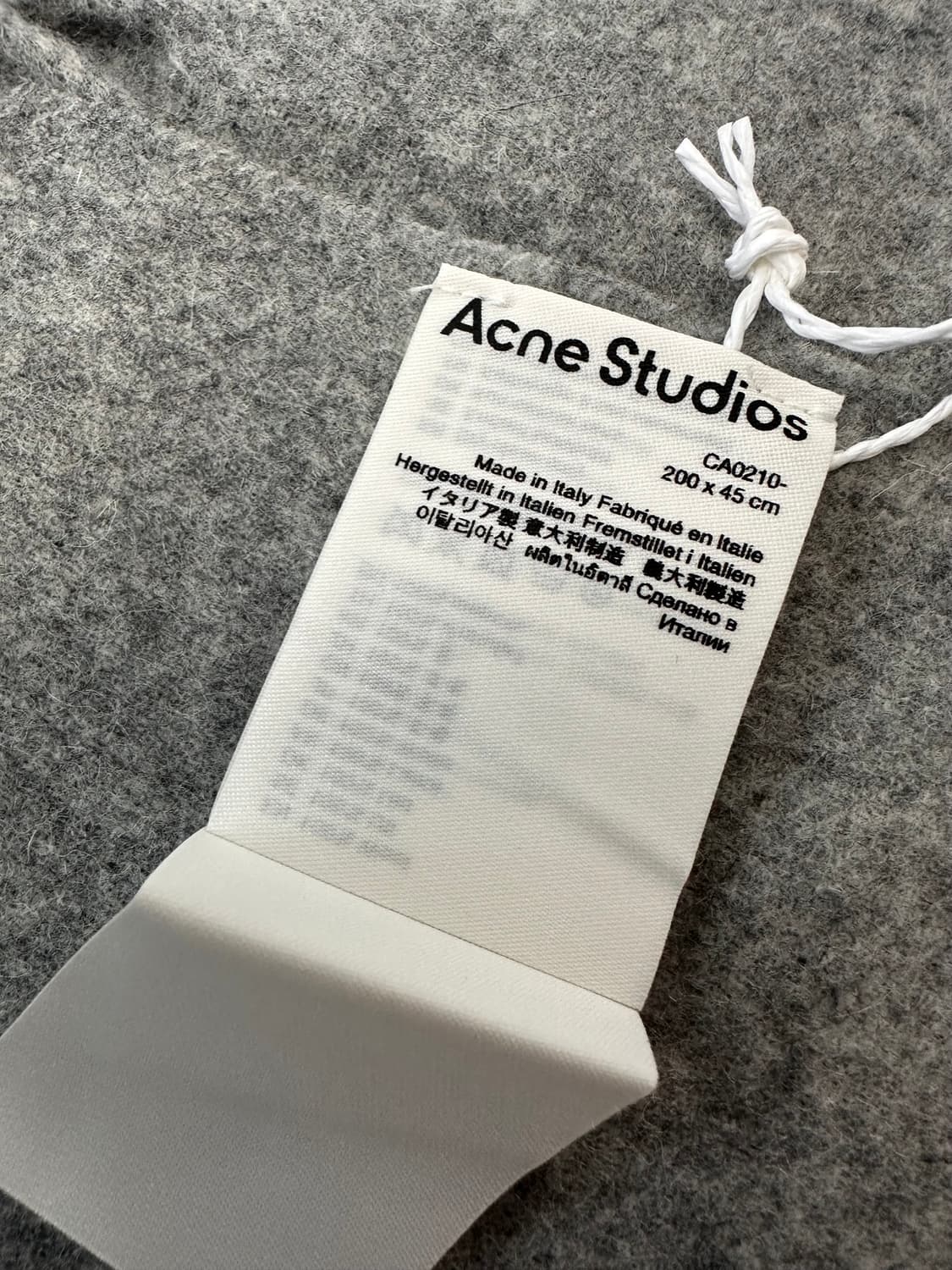 (OS)아크네스튜디오 23FW 울 머플러 멜란지그레이 새상품 상품이미지3