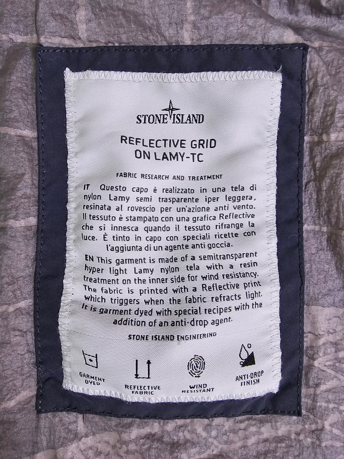 스톤아일랜드 리플렉티브 라미 TC 자켓 (새 상품) 상품이미지7