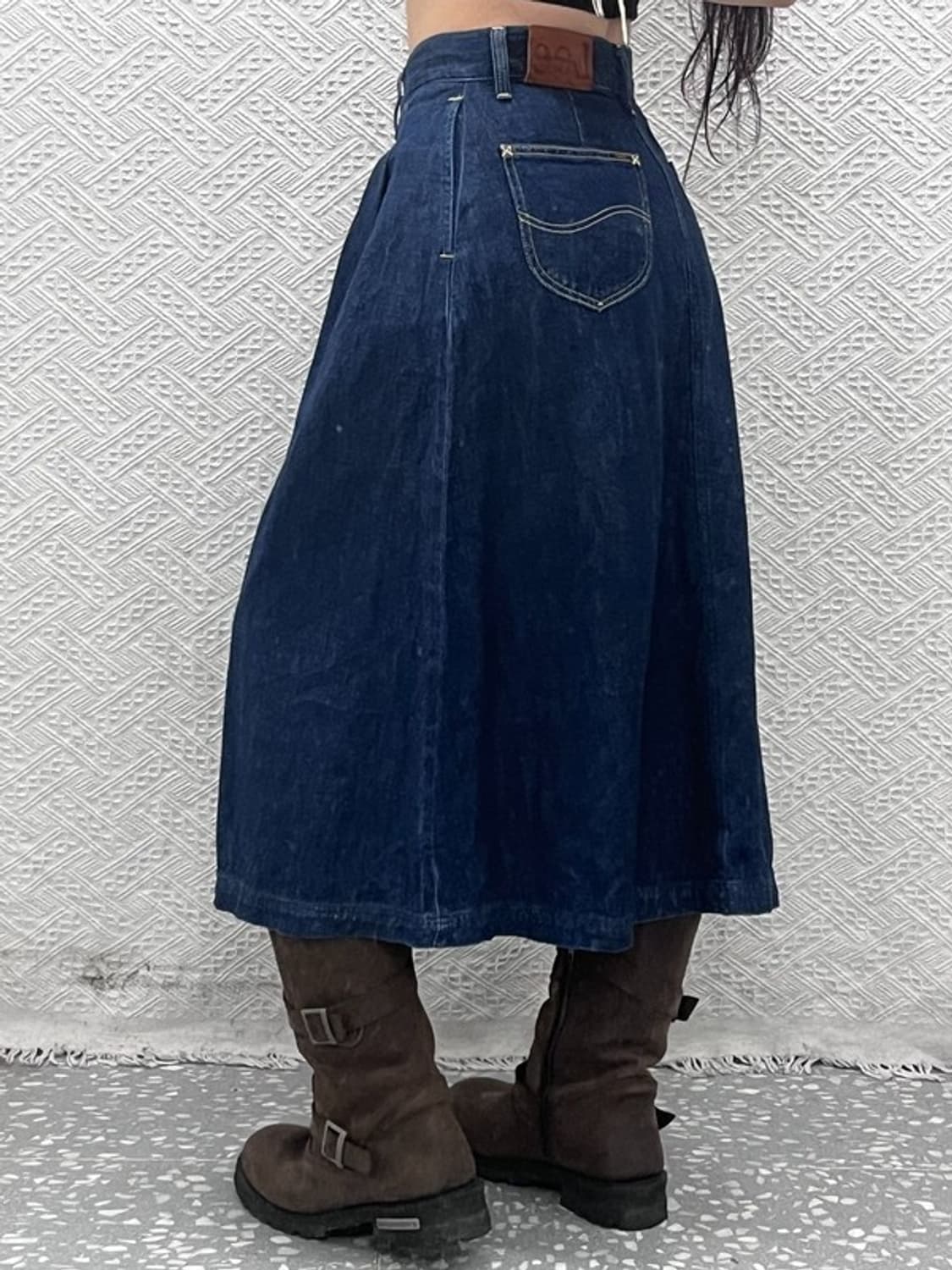 LEE 리 캐주얼 빈티지 모리 플레어 데님 롱스커트 S C10807 상품이미지1