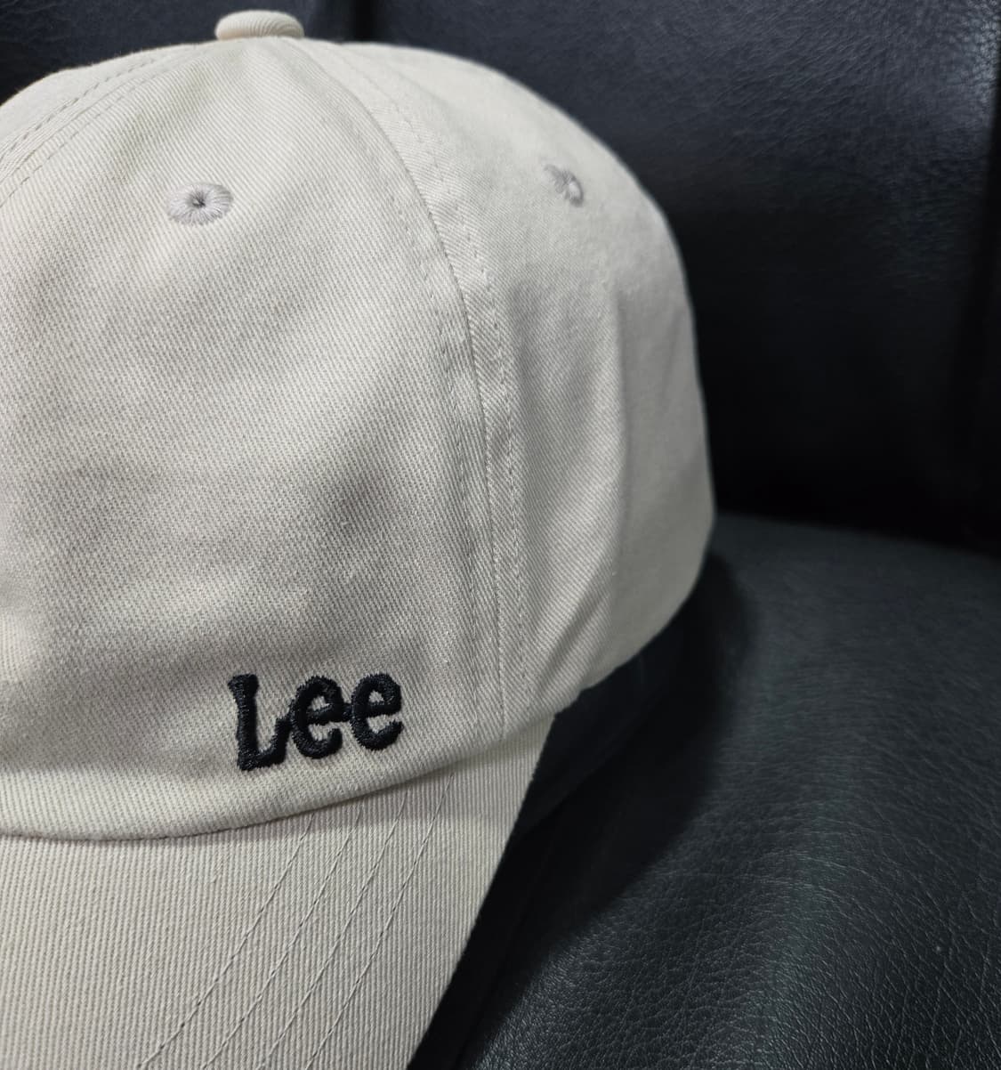 Lee 리 사이드 로고 반커브 볼캡 모자 OS 상품이미지2