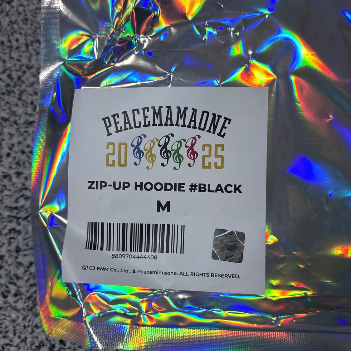 피스마이너스원 x MAMA 콜라보 후드집업 그레이/블랙 상품이미지8