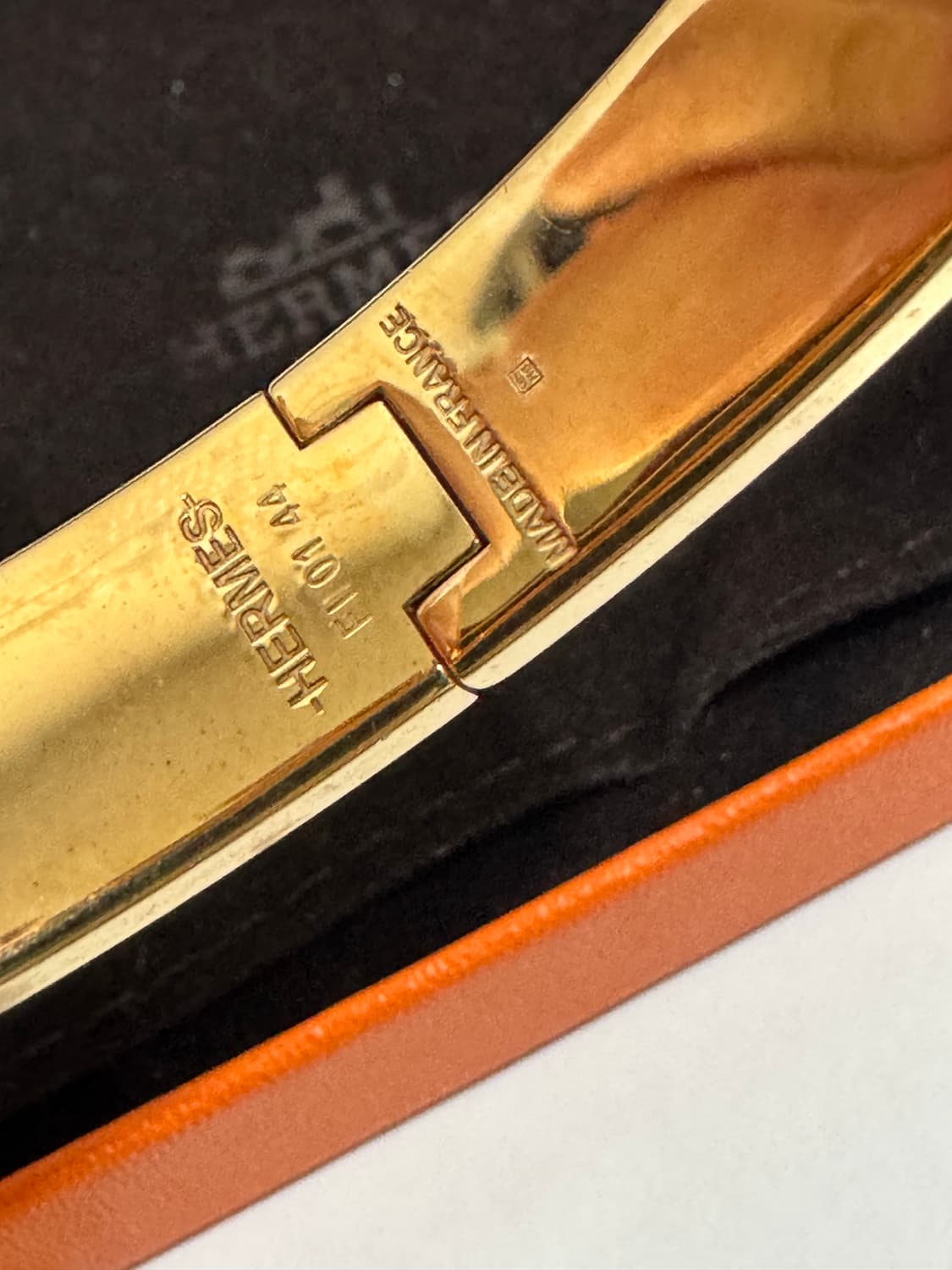 에르메스 클릭아슈 팔찌 화이트/골드 정품 상품이미지7