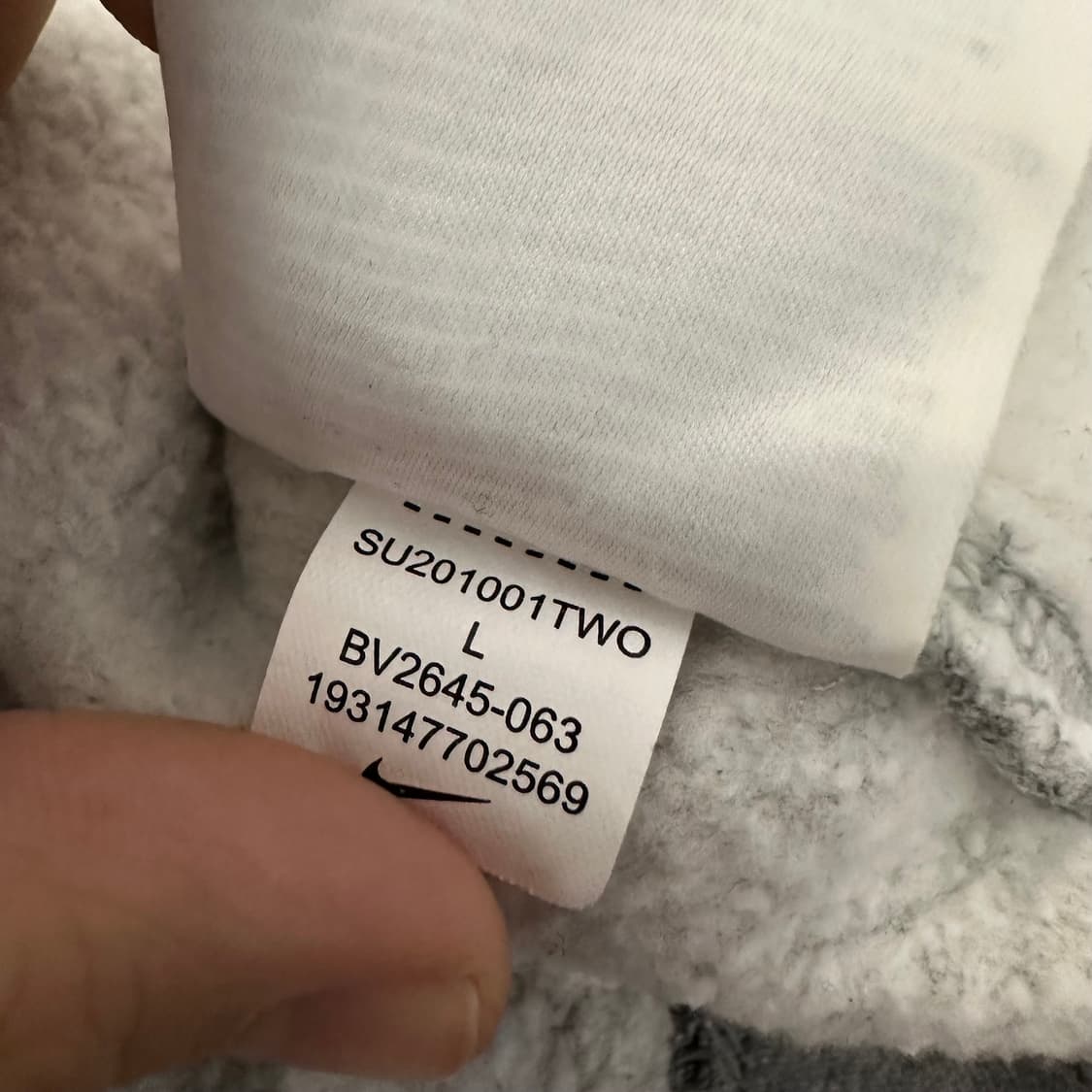 NIKE 나이키 기모 후드집업 그레이 L 상품이미지9